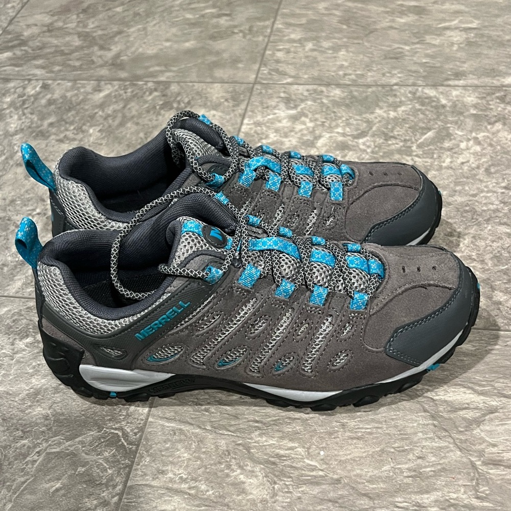 Womens MERRELL Crosslander 2 Gray Hiking Shoes / Size 8.5 Charcoal/Capri